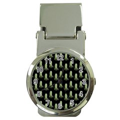 Cactus Black Pattern Money Clip Watches