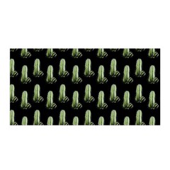 Cactus Black Pattern Satin Wrap by snowwhitegirl