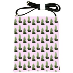 Cactus Pink Pattern Shoulder Sling Bag by snowwhitegirl