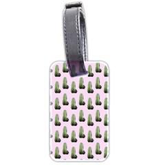 Cactus Pink Pattern Luggage Tag (two Sides) by snowwhitegirl