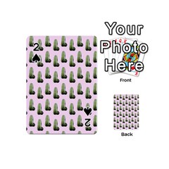 Cactus Pink Pattern Playing Cards 54 Designs (mini) by snowwhitegirl