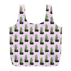 Cactus Pink Pattern Full Print Recycle Bag (l) by snowwhitegirl