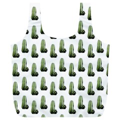 Cactus White Pattern Full Print Recycle Bag (xl) by snowwhitegirl