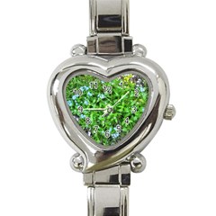 Forget Me Not Heart Italian Charm Watch by Riverwoman