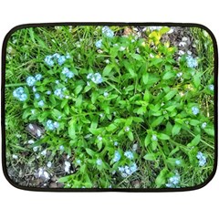 Forget Me Not Double Sided Fleece Blanket (mini)  by Riverwoman