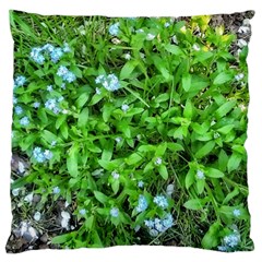 Forget Me Not Large Cushion Case (one Side) by Riverwoman