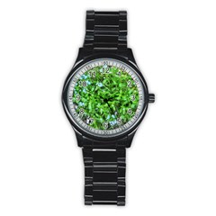 Forget Me Not Stainless Steel Round Watch by Riverwoman