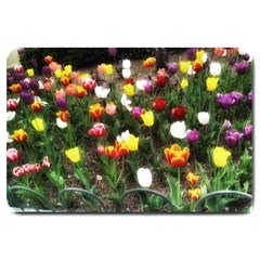 Tulips  Large Doormat  by Riverwoman