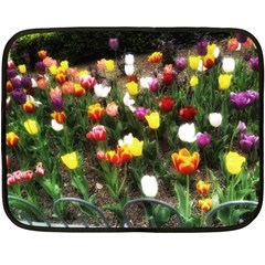 Tulips  Double Sided Fleece Blanket (mini)  by Riverwoman