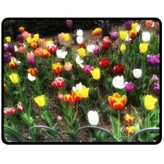 Tulips  Fleece Blanket (medium)  by Riverwoman