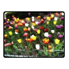 Tulips  Double Sided Fleece Blanket (small)  by Riverwoman