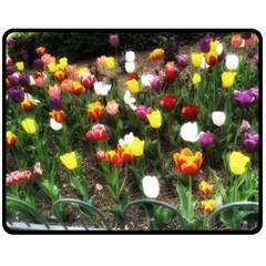 Tulips  Double Sided Fleece Blanket (medium)  by Riverwoman