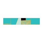 Turquoise,black And Gold Flano Scarf (Mini) Front