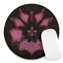 Glitch Art Grunge Distortion Round Mousepads by Mariart