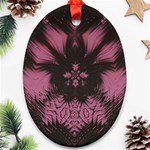 Glitch Art Grunge Distortion Ornament (Oval) Front