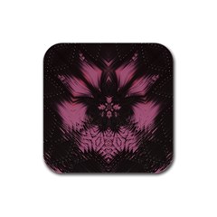 Glitch Art Grunge Distortion Rubber Square Coaster (4 Pack)  by Mariart