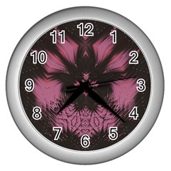 Glitch Art Grunge Distortion Wall Clock (silver) by Mariart