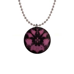 Glitch Art Grunge Distortion 1  Button Necklace