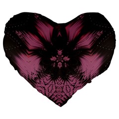 Glitch Art Grunge Distortion Large 19  Premium Flano Heart Shape Cushions by Mariart