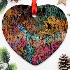 Oil Paint Heart Ornament (two Sides) by Bajindul