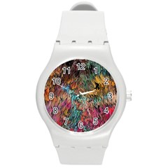 Oil Paint Round Plastic Sport Watch (m) by Bajindul