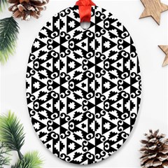 Geometric Tile Background Ornament (oval) by Bajindul