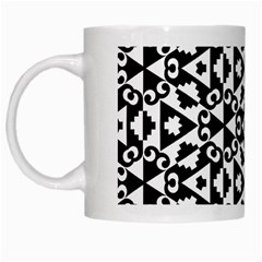 Geometric Tile Background White Mugs by Bajindul