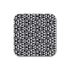 Geometric Tile Background Rubber Square Coaster (4 Pack)  by Bajindul