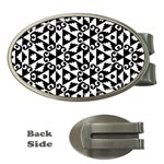 Geometric Tile Background Money Clips (Oval)  Front