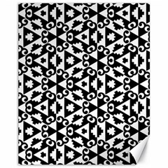 Geometric Tile Background Canvas 11  X 14  by Bajindul