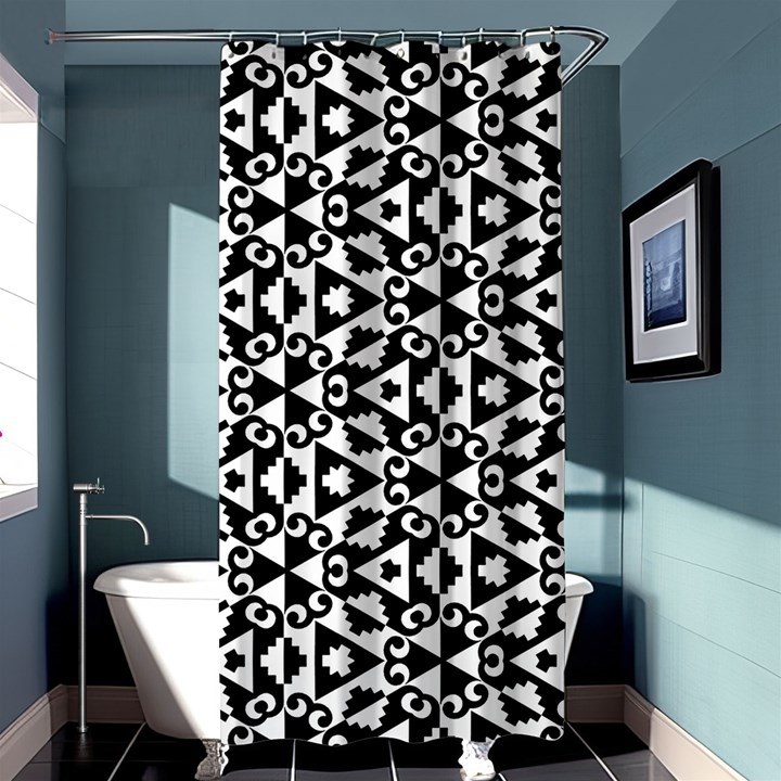 Geometric Tile Background Shower Curtain 36  x 72  (Stall) 