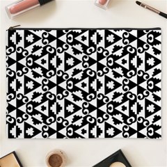 Geometric Tile Background Cosmetic Bag (xxxl) by Bajindul