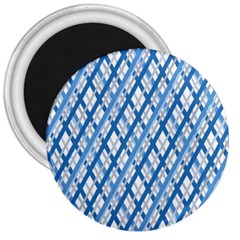 Geometric Overlay Blue 3  Magnets by Bajindul