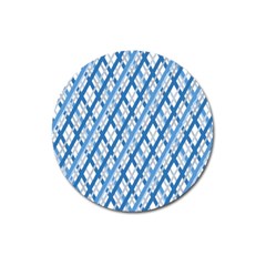 Geometric Overlay Blue Magnet 3  (round) by Bajindul