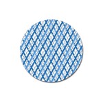 Geometric Overlay Blue Magnet 3  (Round) Front