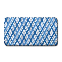 Geometric Overlay Blue Medium Bar Mats by Bajindul