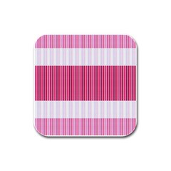 Fabric Geometric Texture Rubber Square Coaster (4 Pack)  by Bajindul