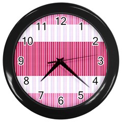 Fabric Geometric Texture Wall Clock (black) by Bajindul