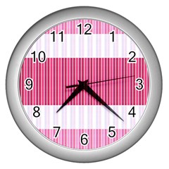 Fabric Geometric Texture Wall Clock (silver) by Bajindul