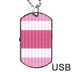 Fabric Geometric Texture Dog Tag Usb Flash (one Side) by Bajindul