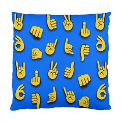 Emojis Hands Fingers Standard Cushion Case (two Sides) by Bajindul