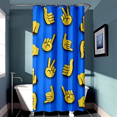 Emojis Hands Fingers Shower Curtain 36  X 72  (stall)  by Bajindul