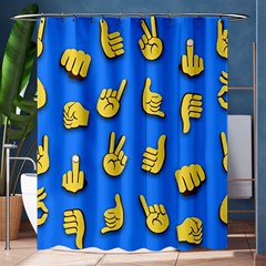 Emojis Hands Fingers Shower Curtain 60  X 72  (medium)  by Bajindul