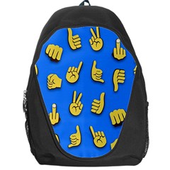 Emojis Hands Fingers Backpack Bag by Bajindul