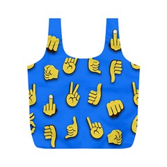 Emojis Hands Fingers Full Print Recycle Bag (m) by Bajindul