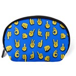 Emojis Hands Fingers Accessory Pouch (Large) Back