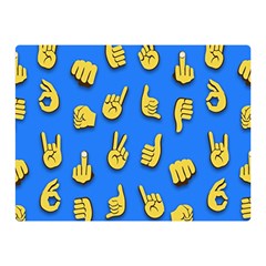 Emojis Hands Fingers Double Sided Flano Blanket (mini)  by Bajindul