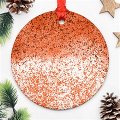 Scrapbook Orange Shades Round Ornament (two Sides) by HermanTelo