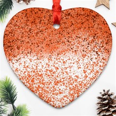 Scrapbook Orange Shades Heart Ornament (two Sides)