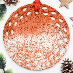 Scrapbook Orange Shades Ornament (round Filigree) by HermanTelo